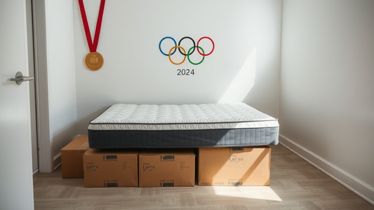 How can sleeping on a cardboard frame at the Olympics affect athletes